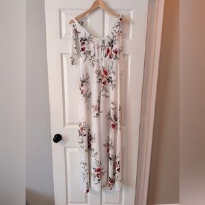 Floral White Maxi Dress